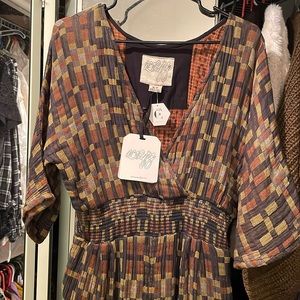 Ace & Jig Multicolor Checked Jumpsuit in Brown, Mustard & Rust